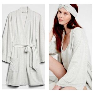Banana Republic Baby Terry Robe Light Heather Gray XS/S